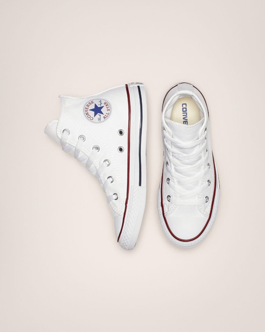 Girls' Converse Chuck Taylor All Star Classic High Top Shoes White | AU 5938CJ